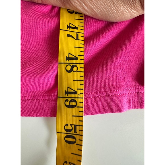 Victorias Secret Hot Pink Cotton Maxi Dress Side Slit Sleep Lounge/Coverup Large - Picture 13 of 13